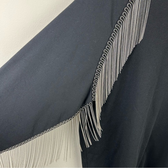 Metal Tassel Crewneck Sweater mini ball beaded tassels western look size: L - Picture 4 of 8